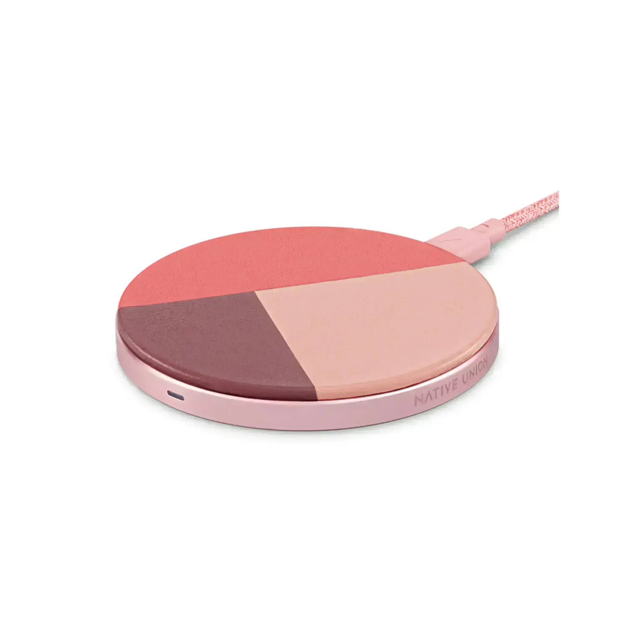 Бездротовий зарядний пристрій Native Union Drop Marquetry Wireless Charger Rose (DROP-ROSE-MARQ-V2)